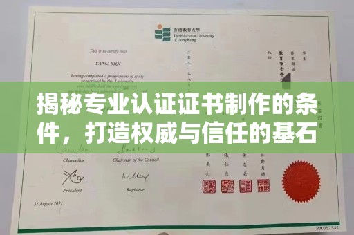 禄丰揭秘专业认证证书制作的条件，打造权威与信任的基石