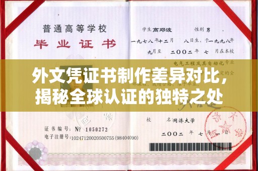 禄丰外文凭证书制作差异对比，揭秘全球认证的独特之处
