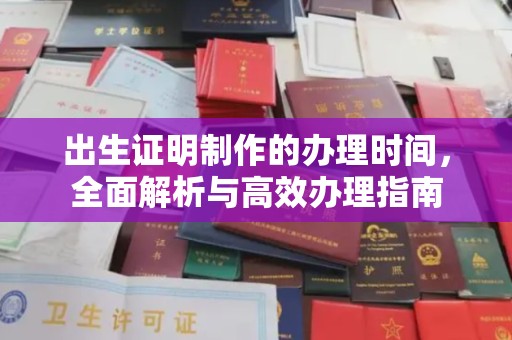 禄丰出生证明制作的办理时间，全面解析与高效办理指南