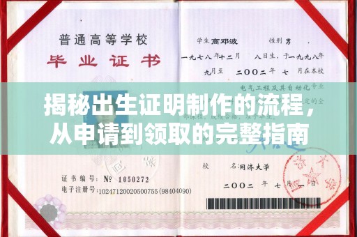 禄丰揭秘出生证明制作的流程，从申请到领取的完整指南